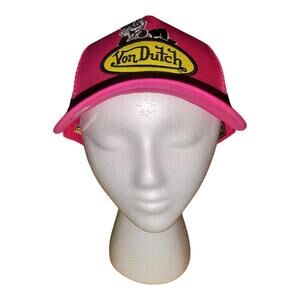 Von Dutch x Breakfast Club Trucker Hat Pink & Yellow NWT Rare (Limited Run)